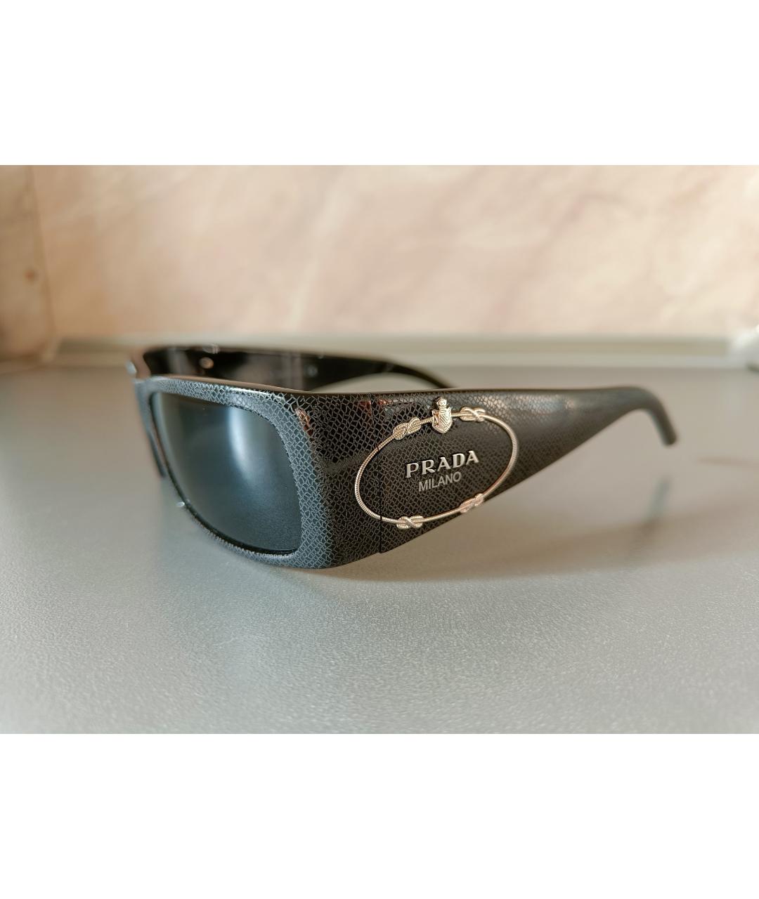 PRADA Серые пластиковые солнцезащитные очки, фото 4