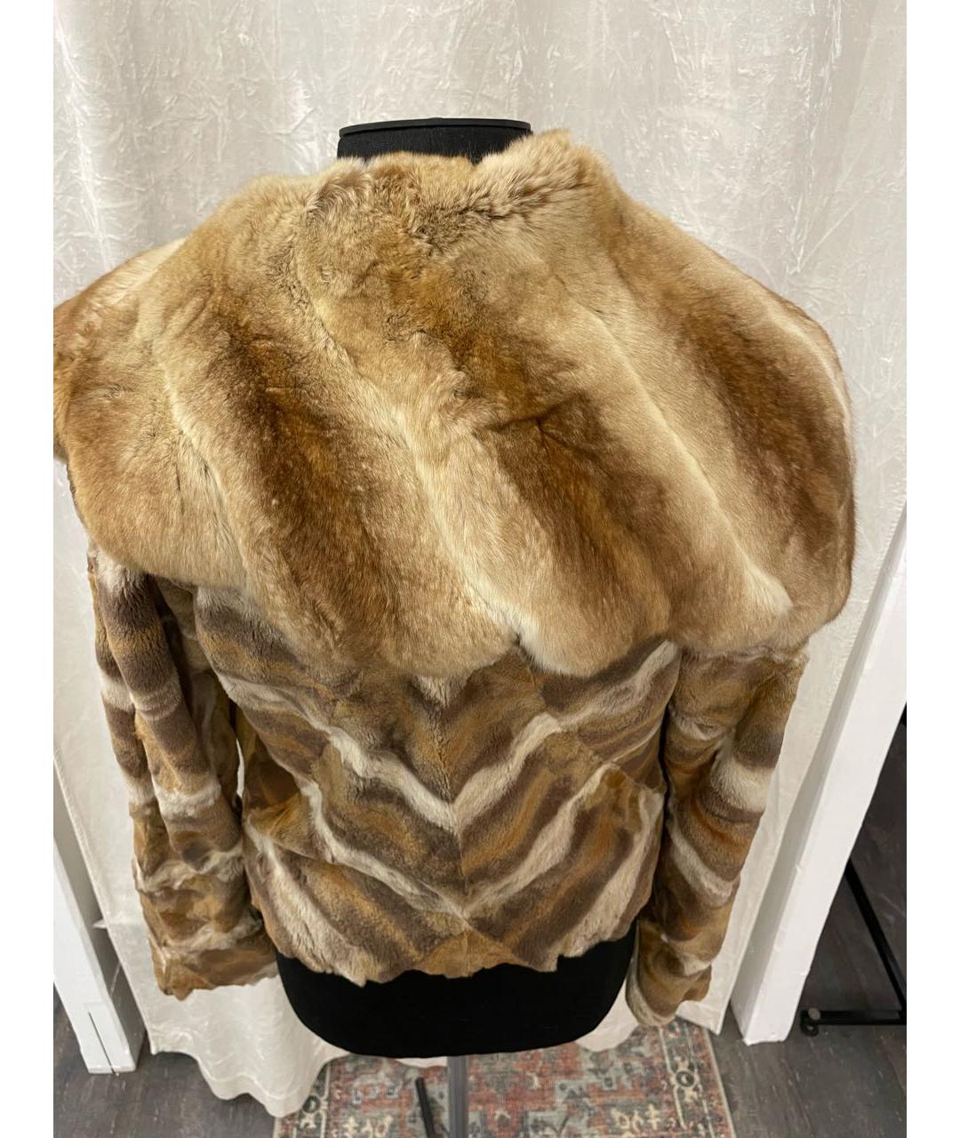 FENDI Коричневая меховая шуба, фото 6