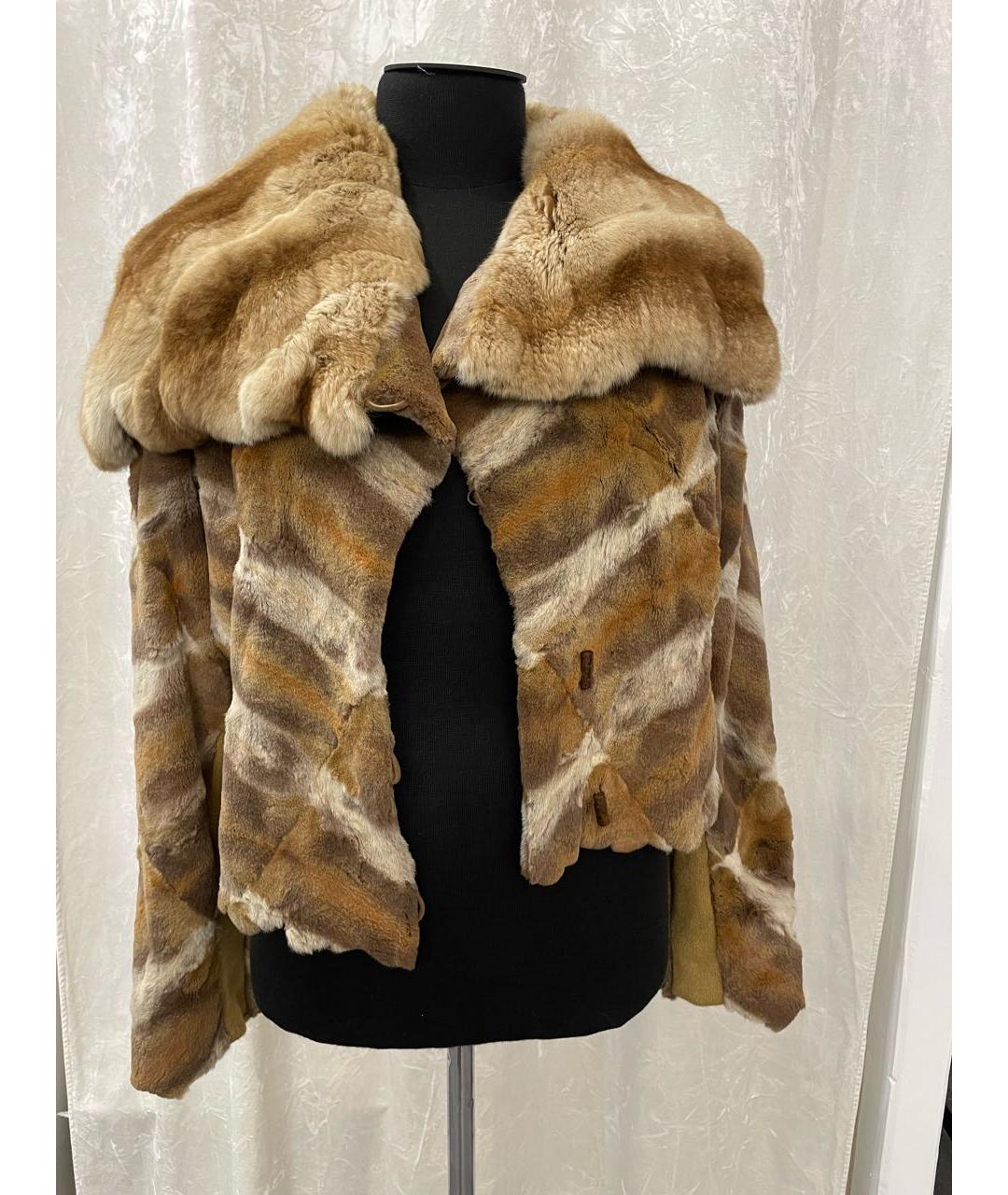 FENDI Коричневая меховая шуба, фото 9