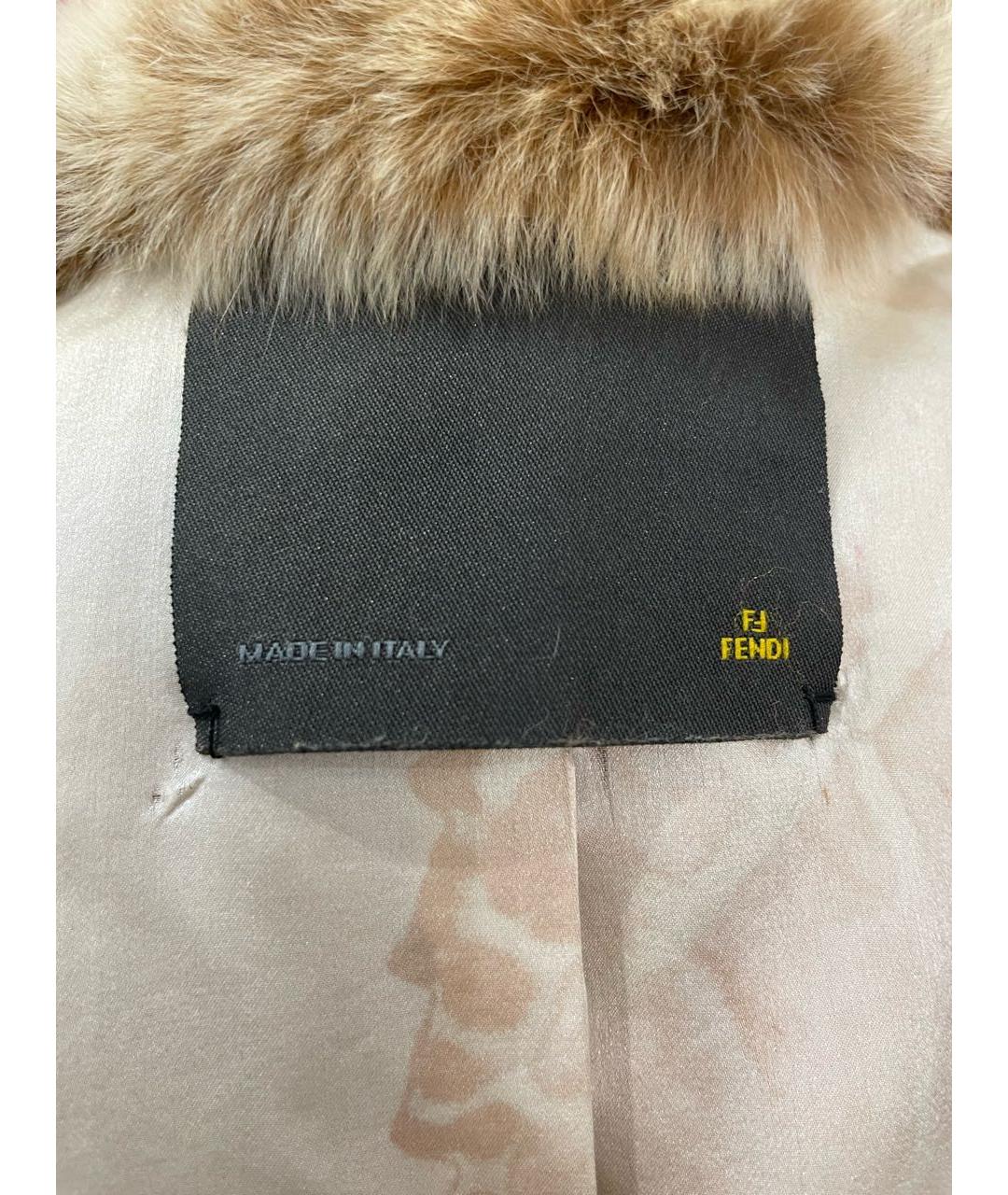 FENDI Коричневая меховая шуба, фото 3