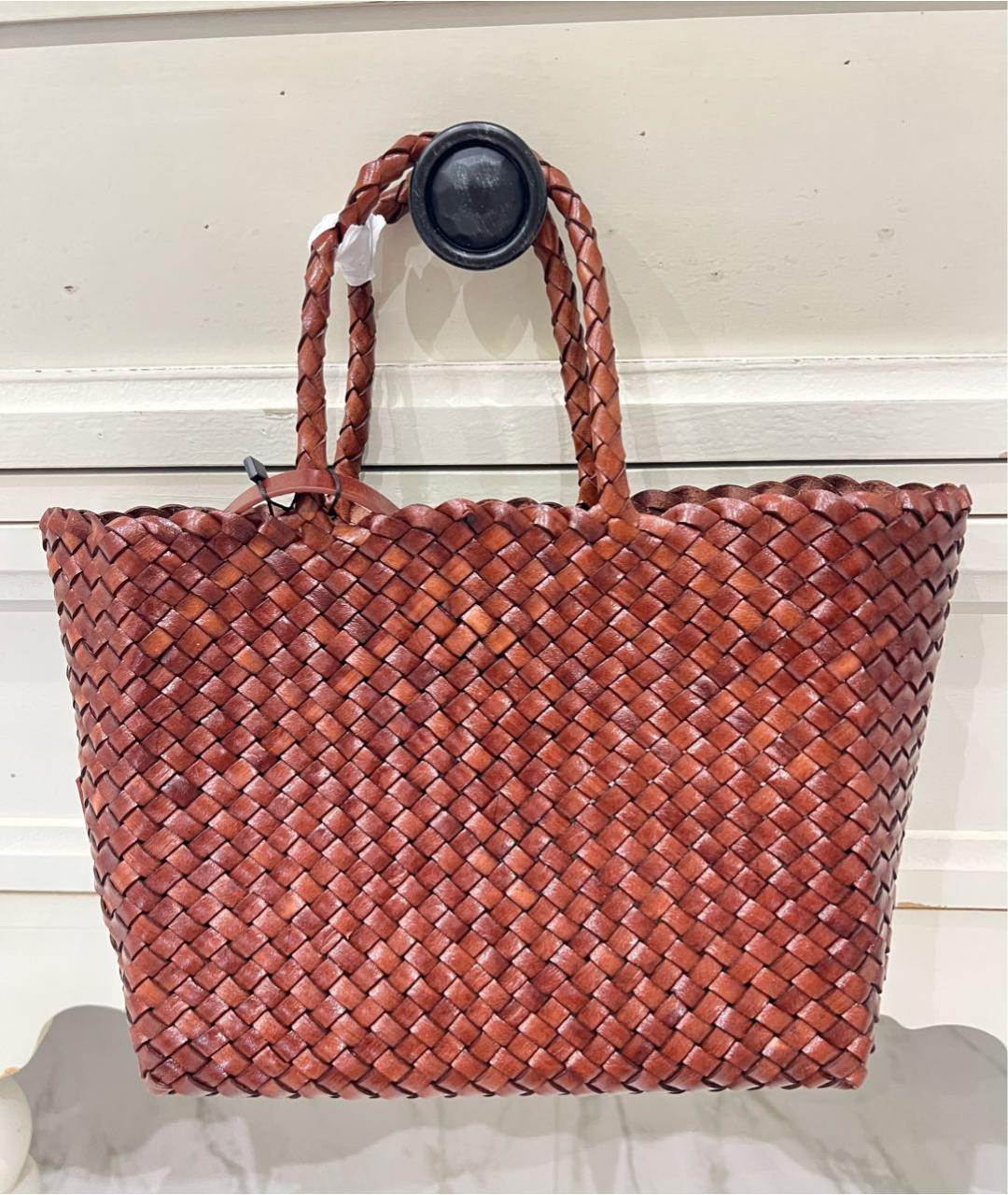 WEEKEND MAX MARA Коричневая кожаная сумка тоут, фото 7