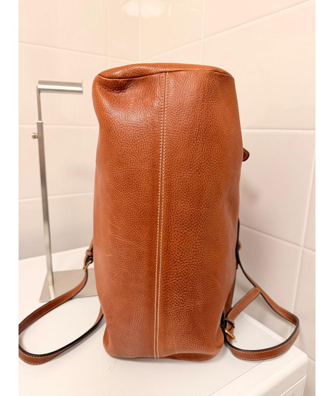 DOLCE&GABBANA Коричневая кожаная сумка тоут, фото 7