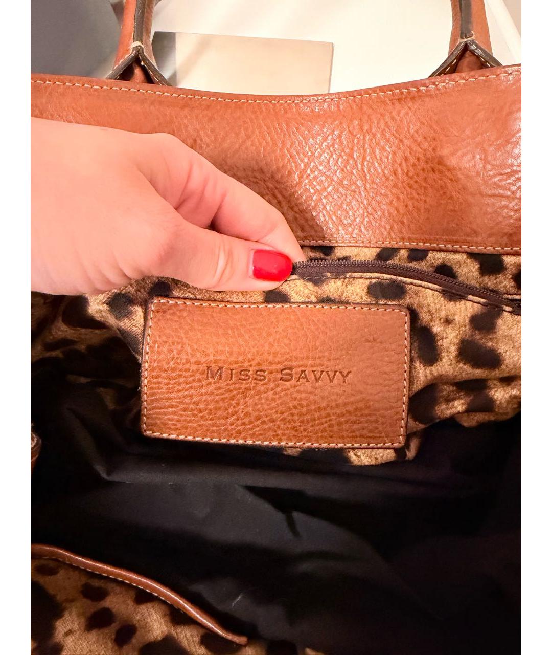 DOLCE&GABBANA Коричневая кожаная сумка тоут, фото 8