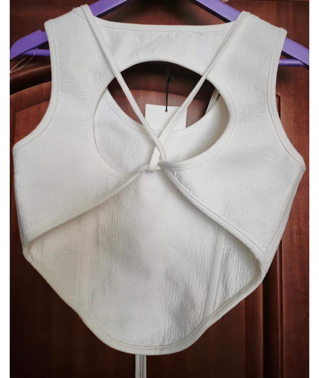 LOW CLASSIC Белый хлопковый корсет, фото 3