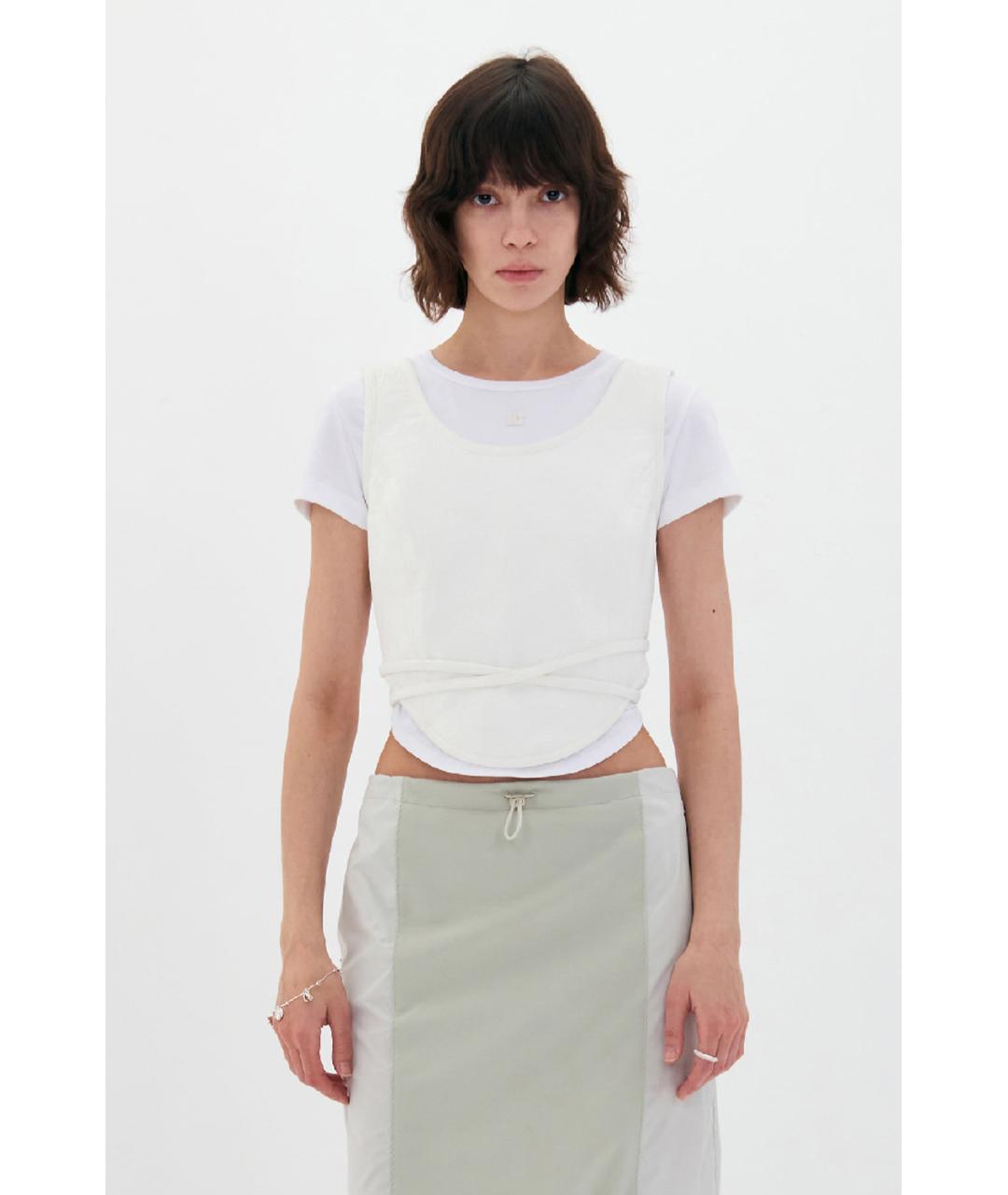 LOW CLASSIC Белый хлопковый корсет, фото 7