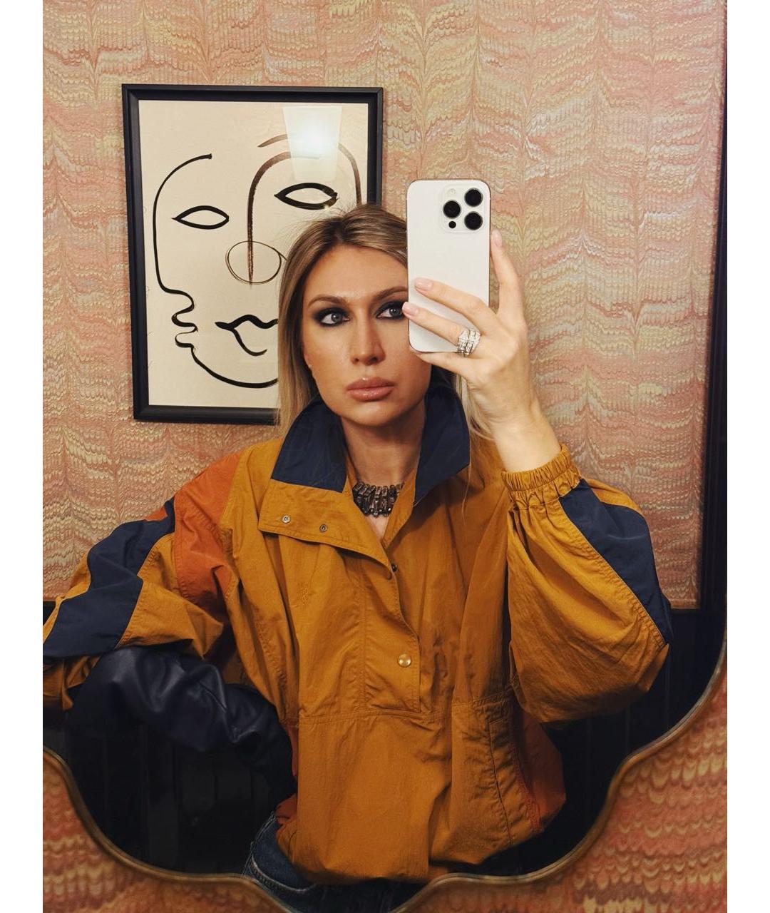 SAINT LAURENT Горчичная полиэстеровая куртка, фото 2