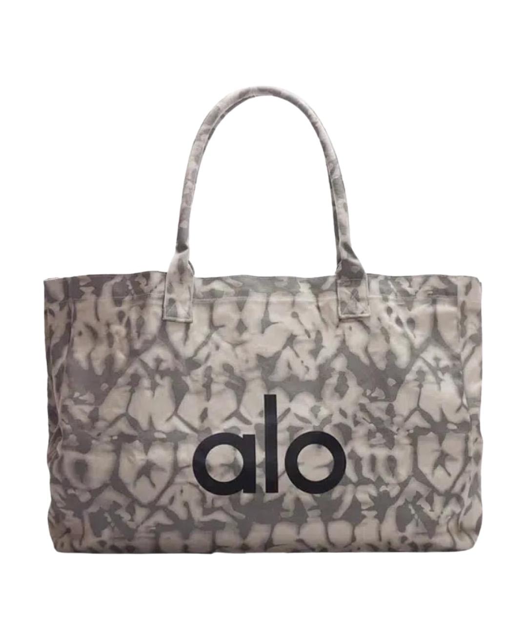 ALO YOGA Серая тканевая дорожная/спортивная сумка, фото 1