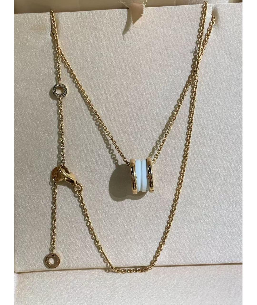 BVLGARI Белая подвеска из розового золота, фото 4