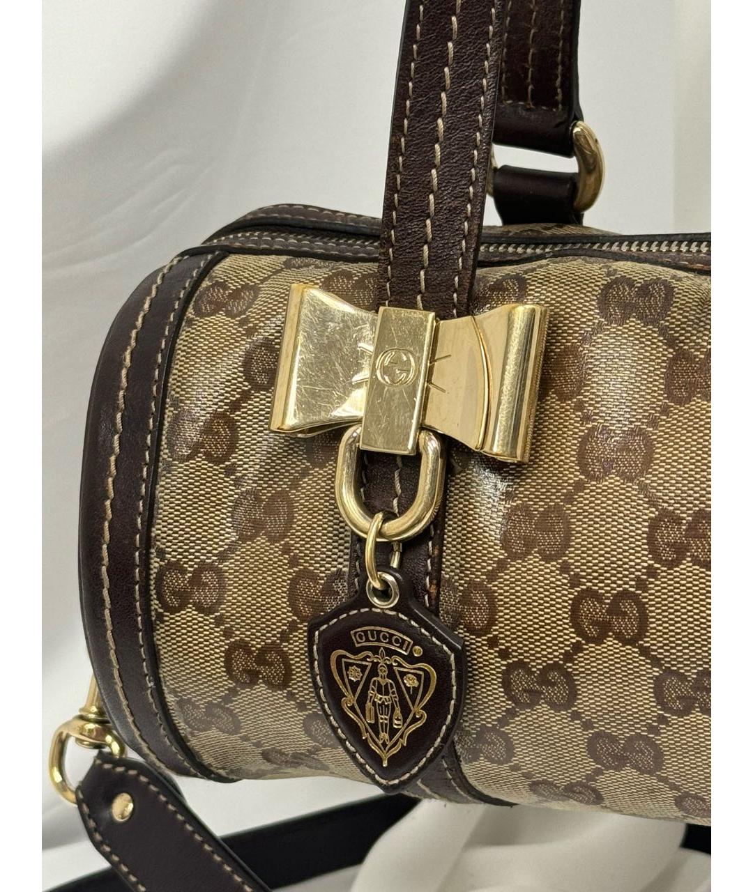 GUCCI Бежевая сумка с короткими ручками, фото 3