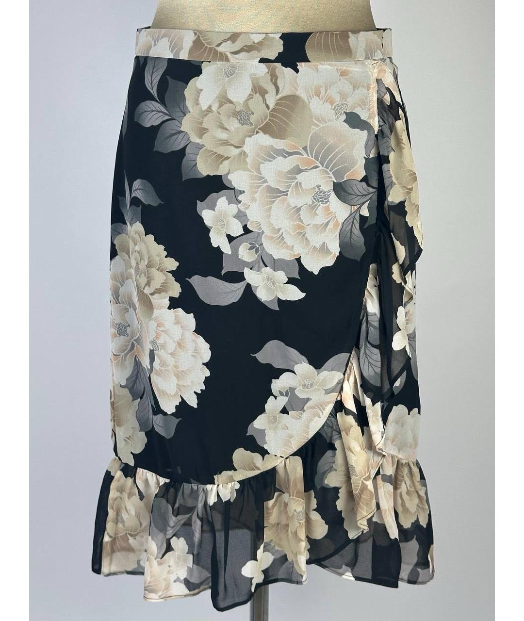 CALVIN KLEIN Бежевая шифоновая юбка миди, фото 8