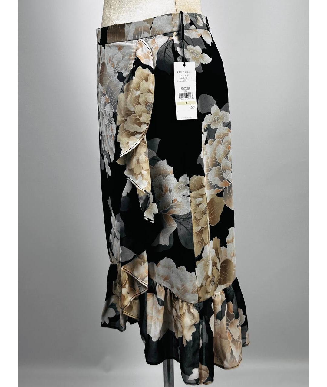 CALVIN KLEIN Бежевая шифоновая юбка миди, фото 4