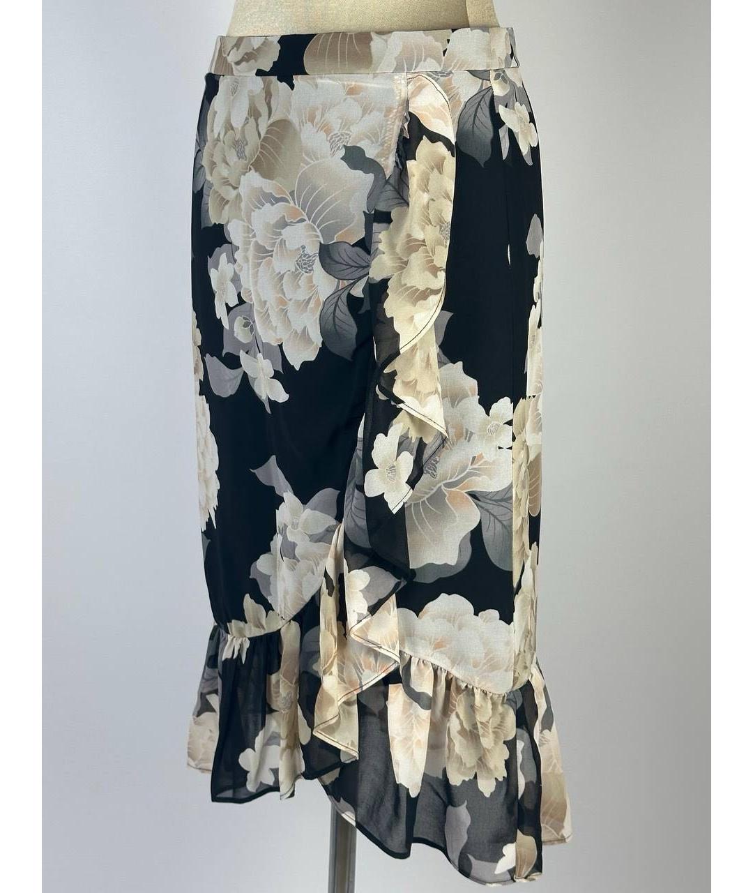 CALVIN KLEIN Бежевая шифоновая юбка миди, фото 2