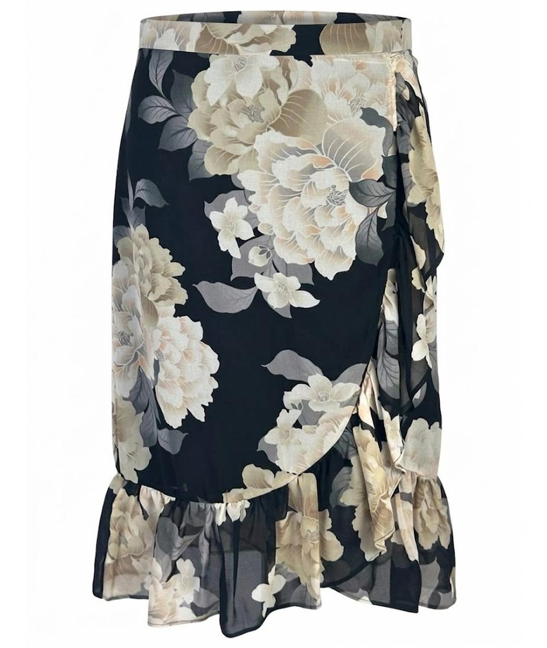 CALVIN KLEIN Бежевая шифоновая юбка миди, фото 1