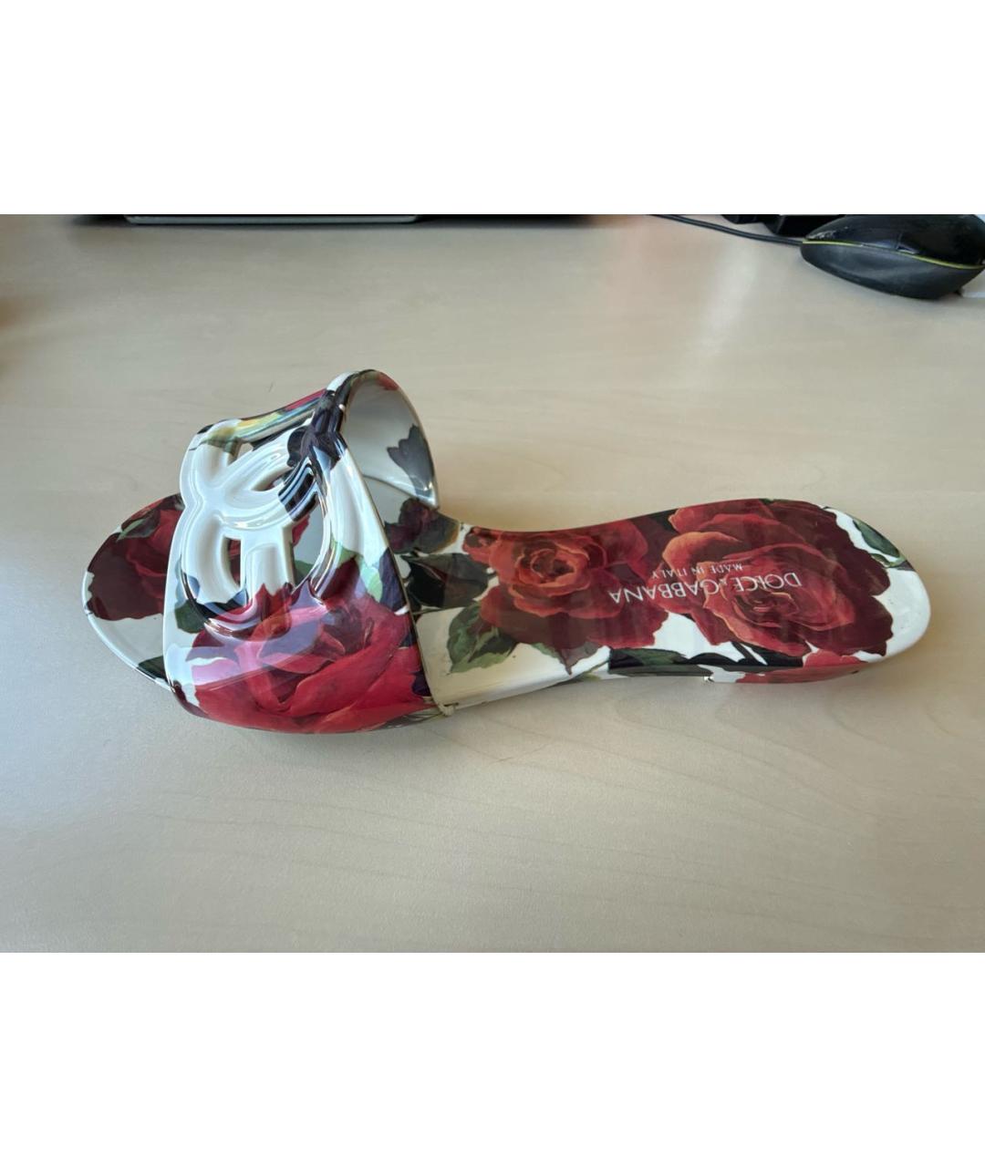 DOLCE&GABBANA Мульти резиновые шлепанцы, фото 5