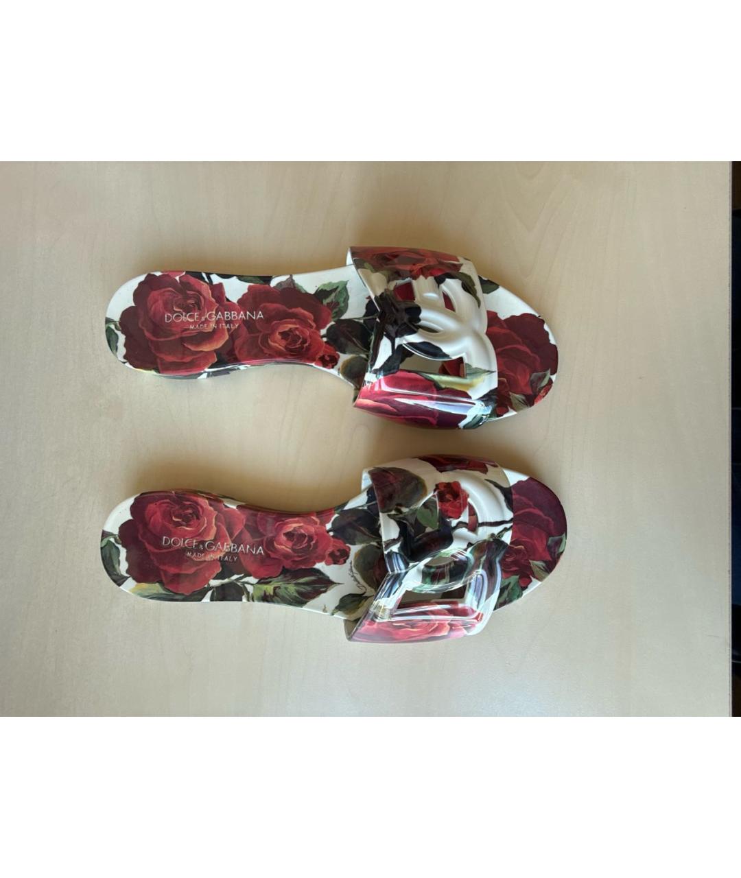 DOLCE&GABBANA Мульти резиновые шлепанцы, фото 2