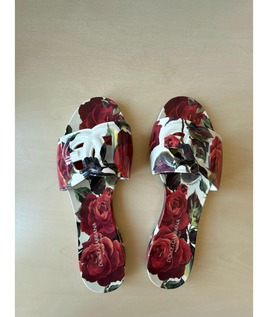 DOLCE&GABBANA Мульти резиновые шлепанцы, фото 3