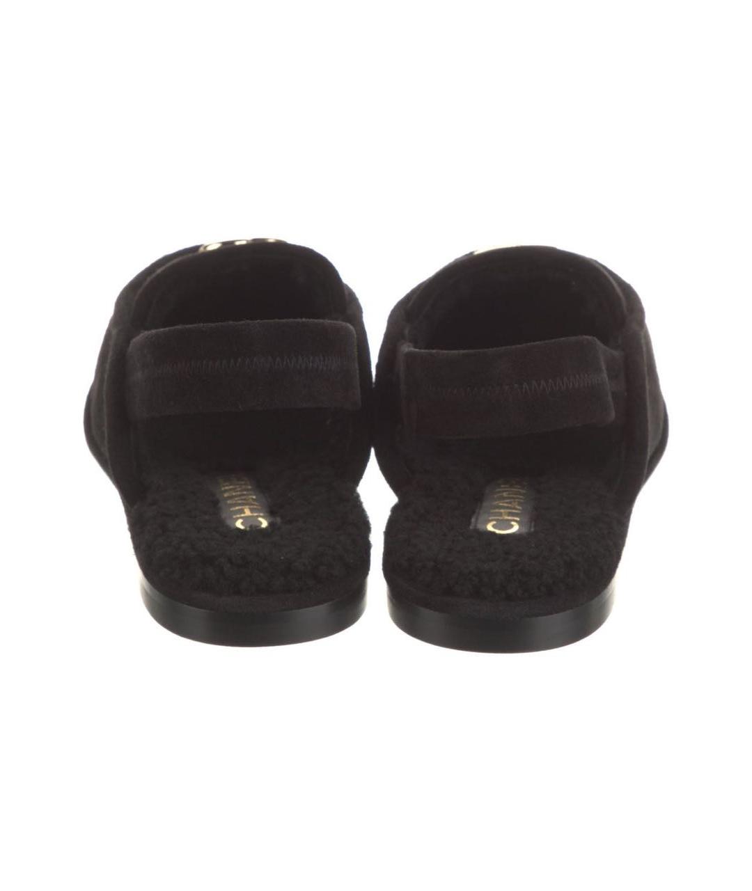 CHANEL Черные замшевые мокасины, фото 3