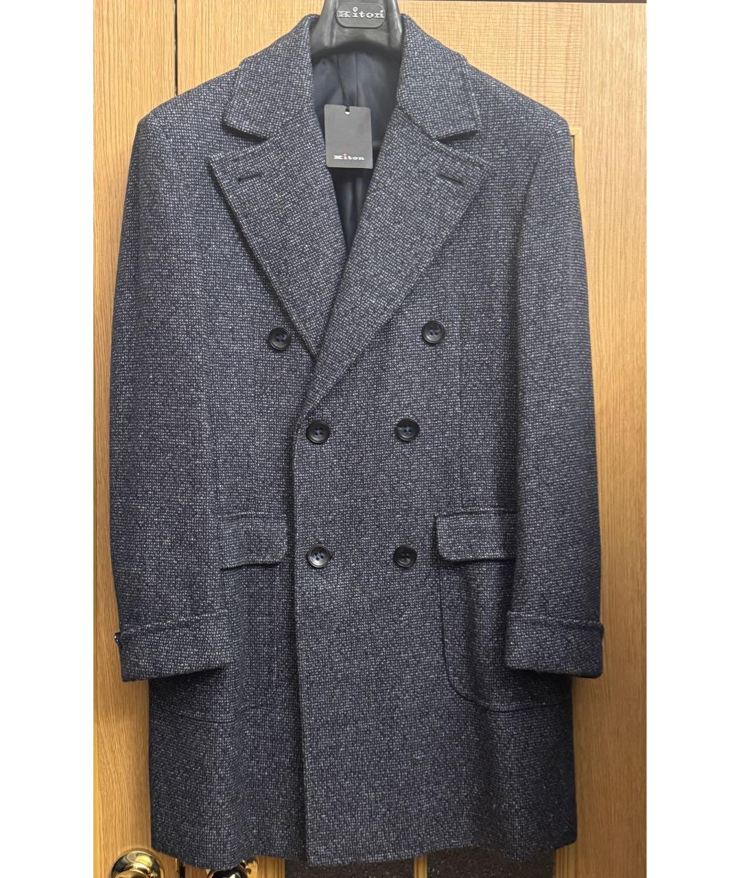 KITON Серое шерстяное пальто, фото 8