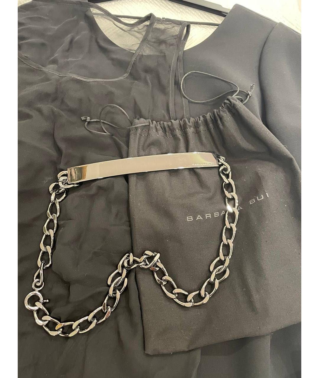 BARBARA BUI Черное полиэстеровое коктейльное платье, фото 6