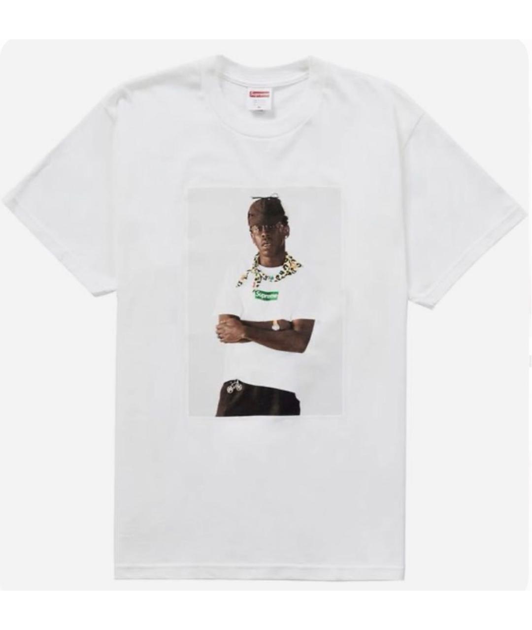 SUPREME Белая хлопковая футболка, фото 5