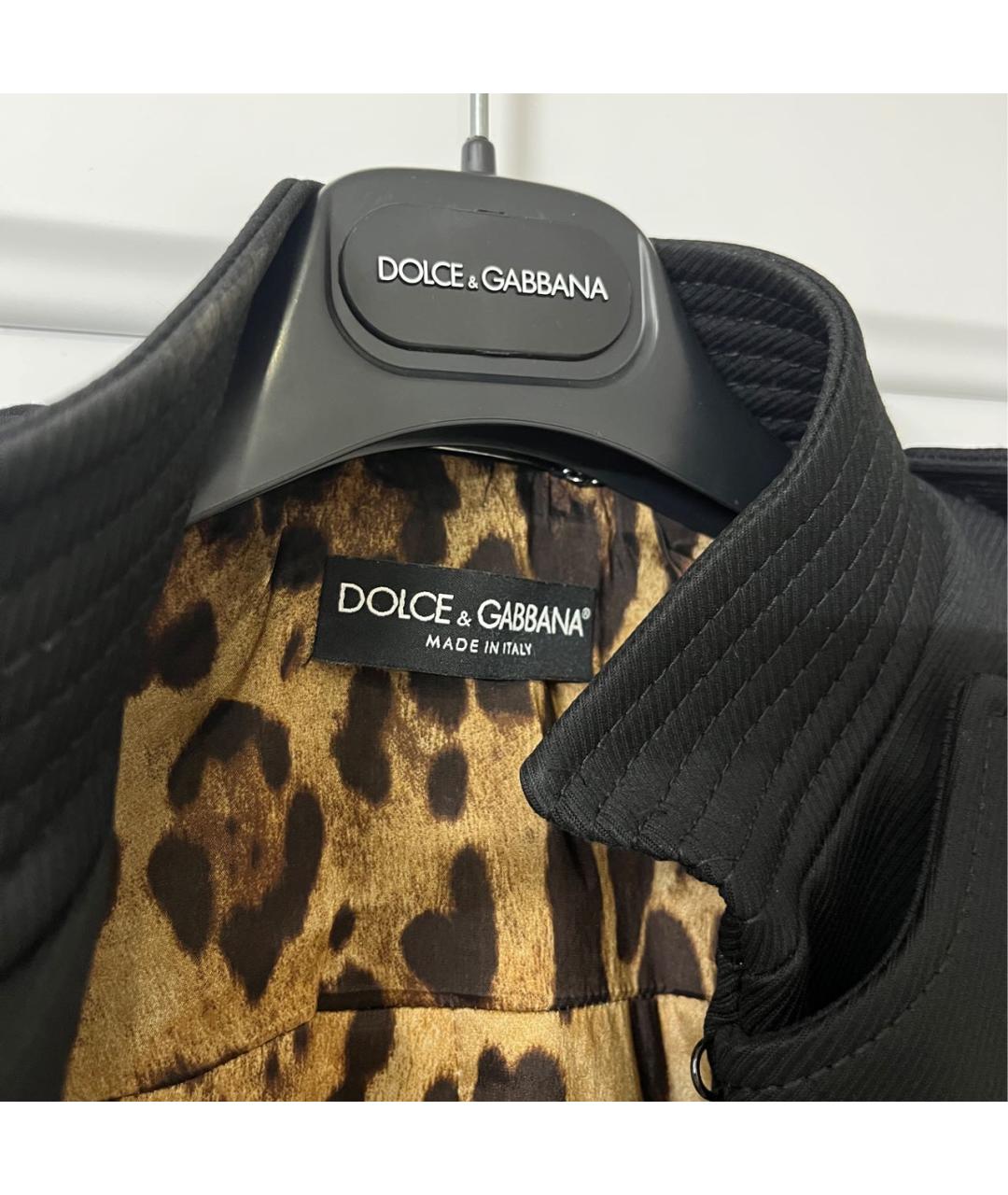 DOLCE&GABBANA Черное шерстяное пальто, фото 4