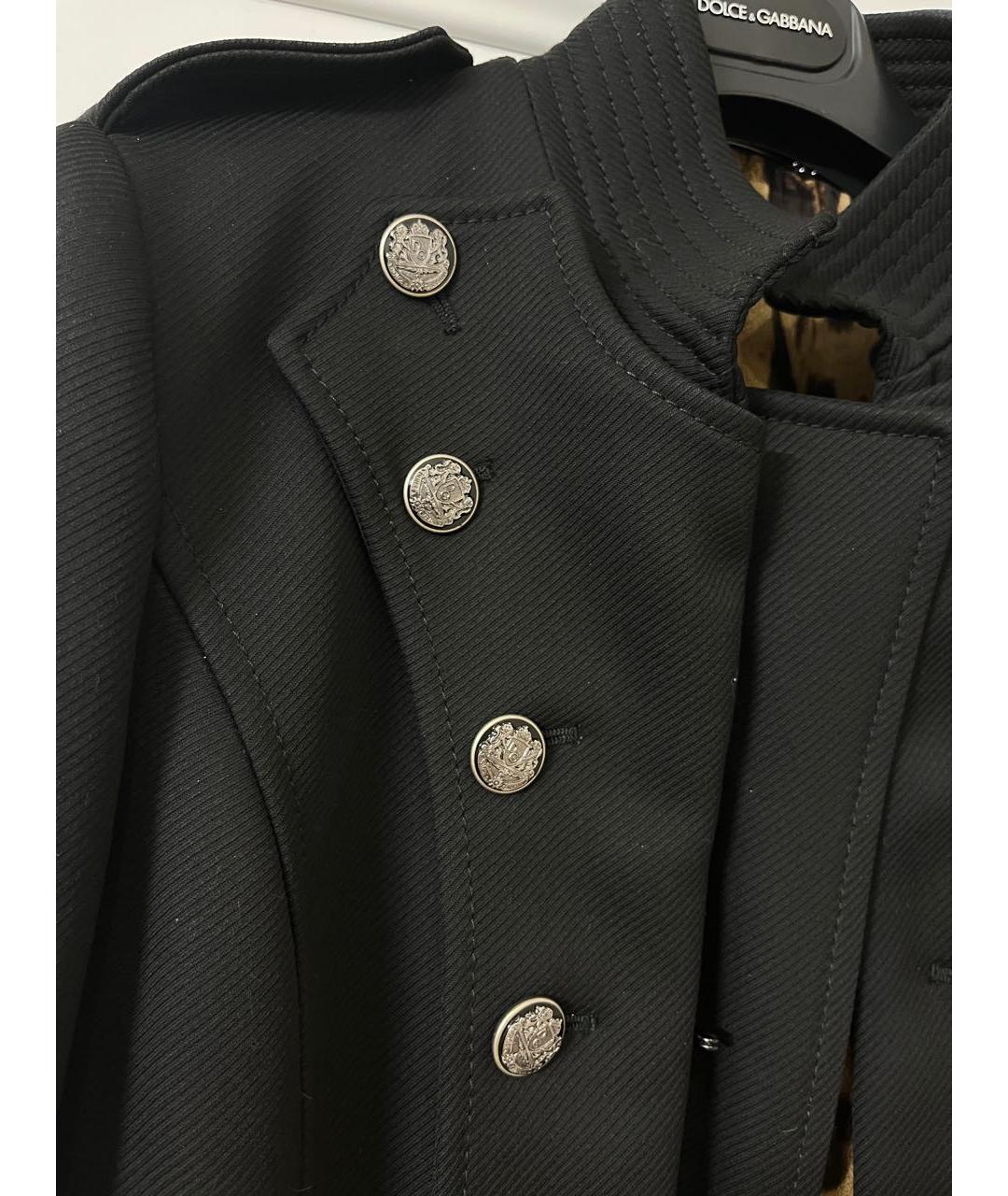 DOLCE&GABBANA Черное шерстяное пальто, фото 5