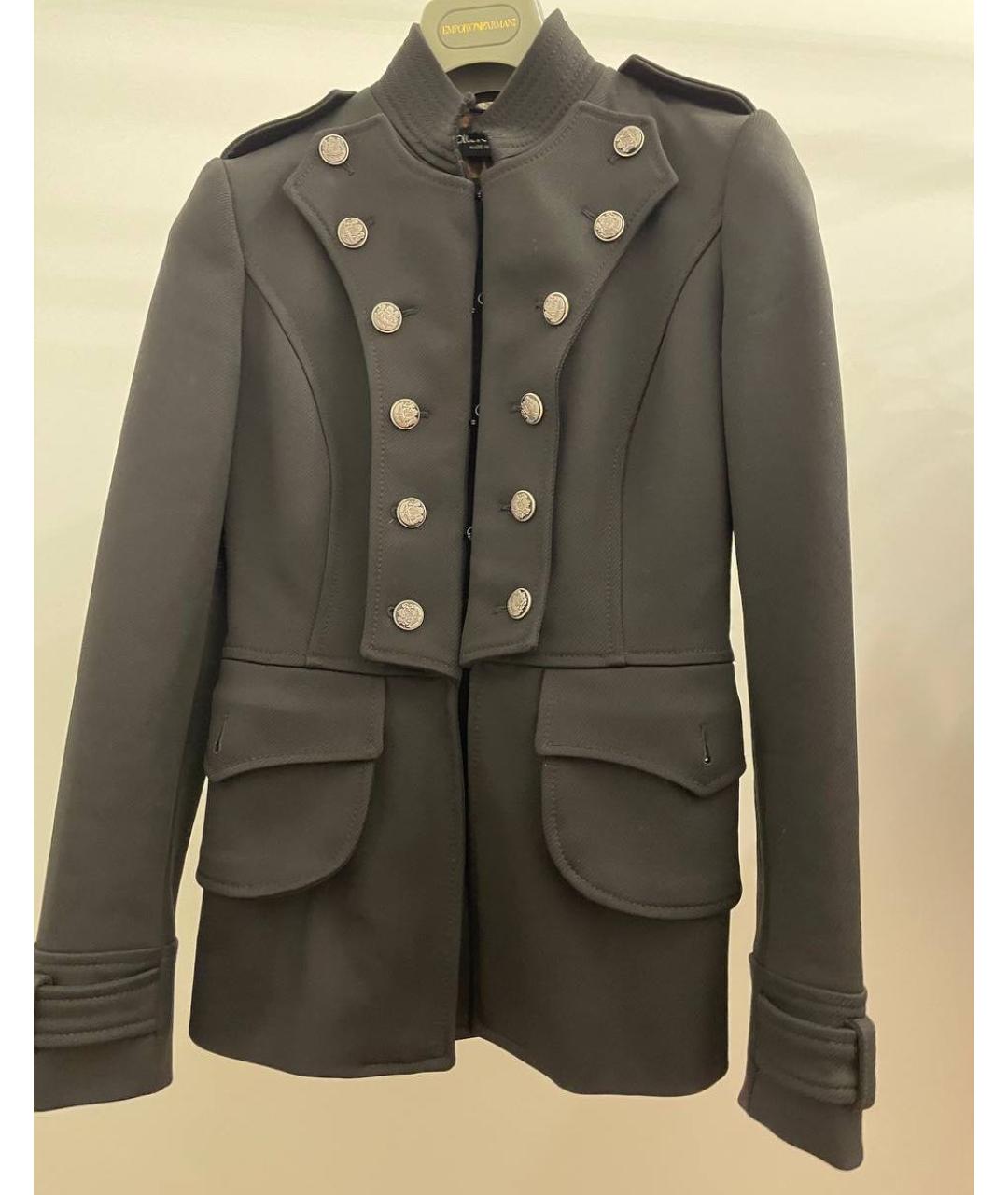 DOLCE&GABBANA Черное шерстяное пальто, фото 3