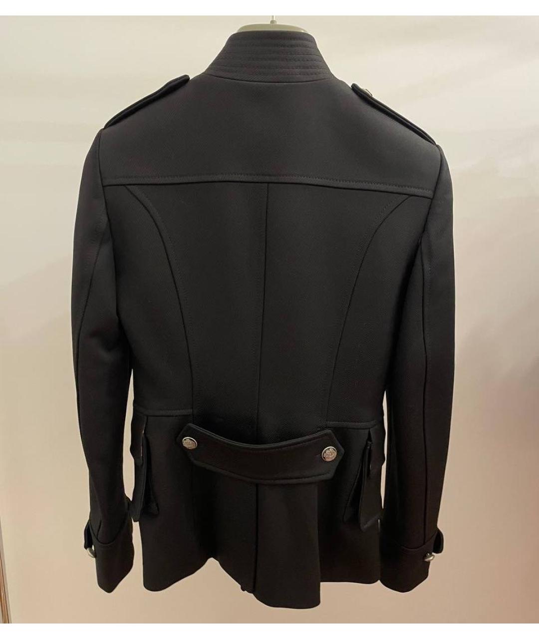 DOLCE&GABBANA Черное шерстяное пальто, фото 2