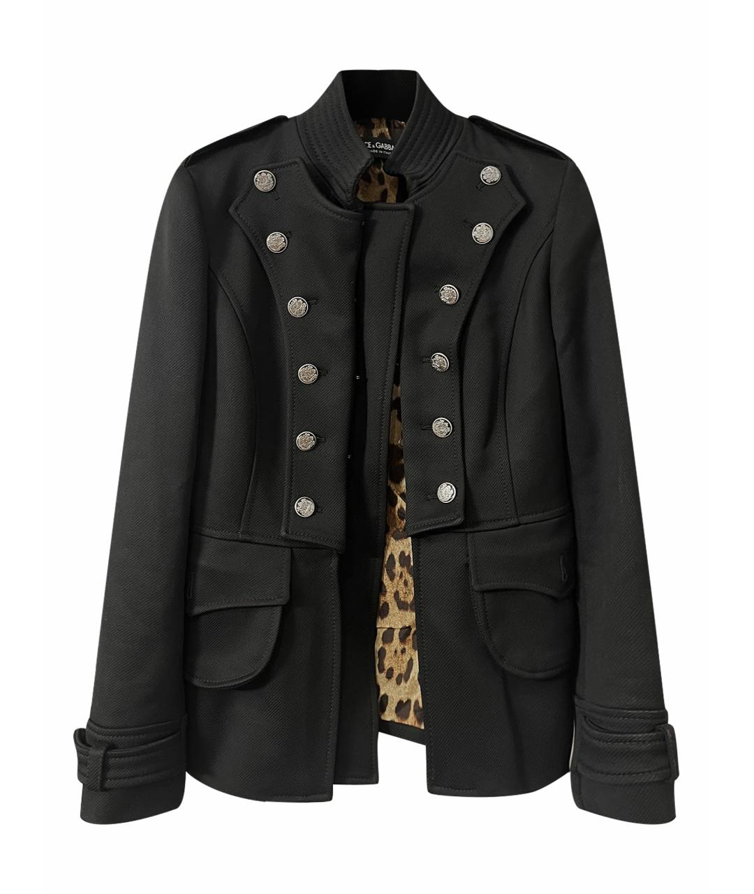 DOLCE&GABBANA Черное шерстяное пальто, фото 1