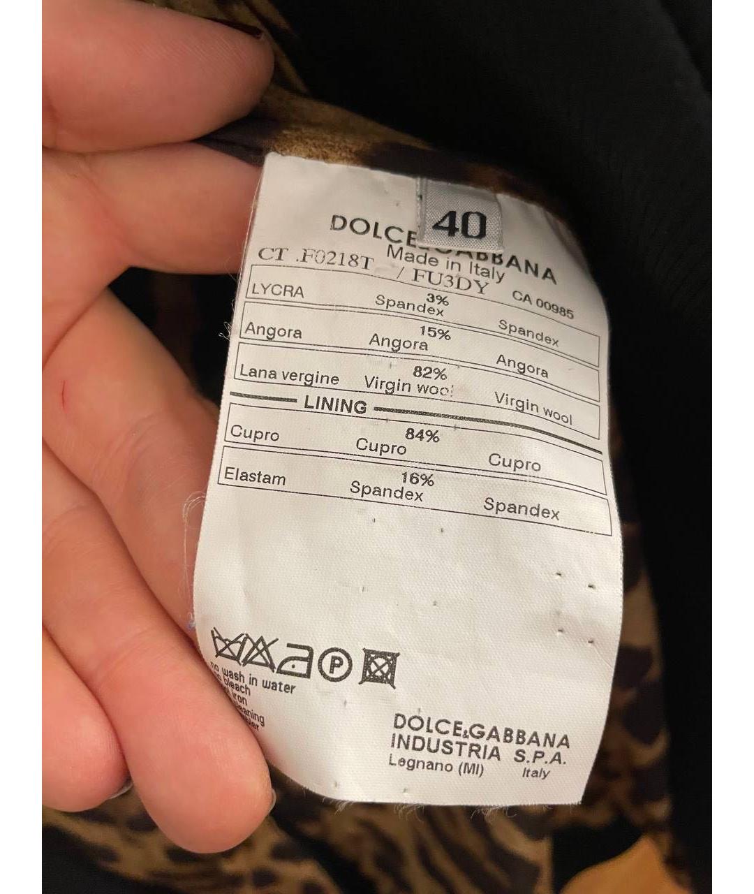 DOLCE&GABBANA Черное шерстяное пальто, фото 8