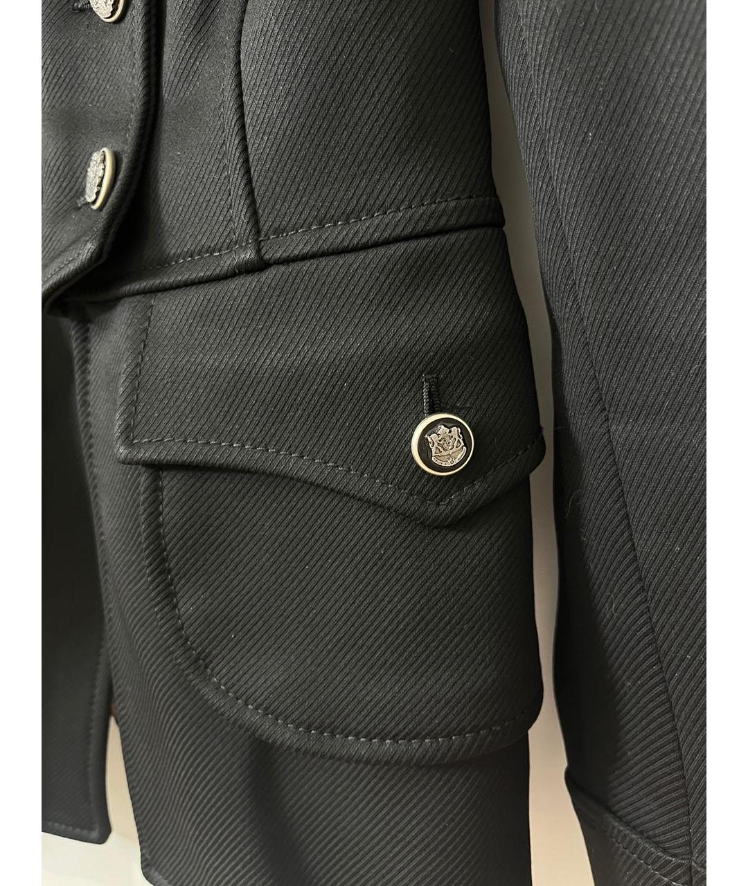 DOLCE&GABBANA Черное шерстяное пальто, фото 6