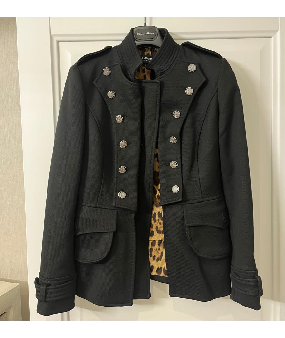 DOLCE&GABBANA Черное шерстяное пальто, фото 9