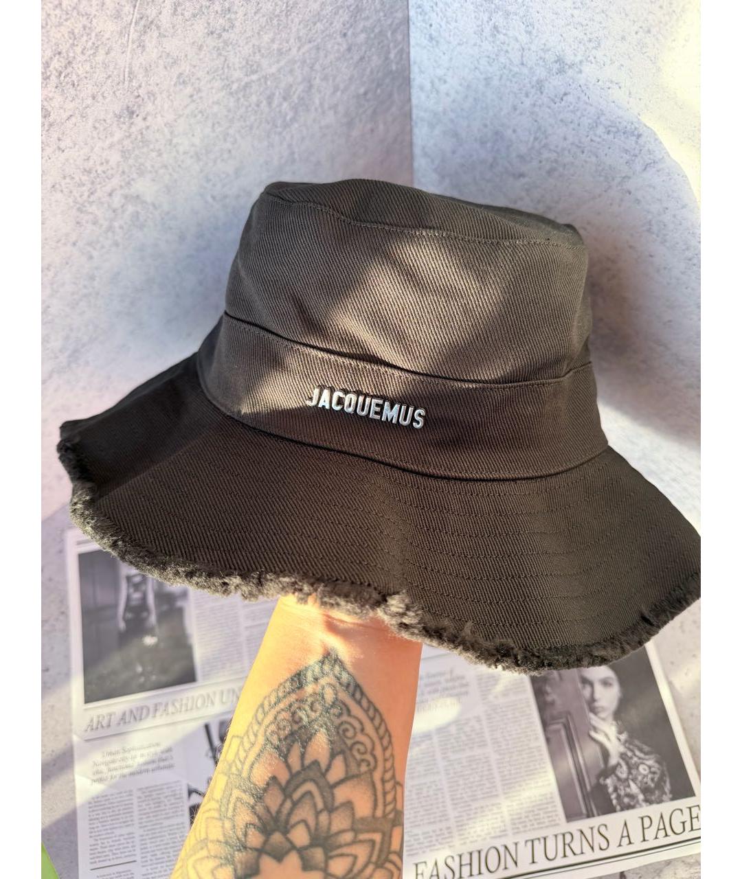 JACQUEMUS Черная хлопковая панама, фото 3