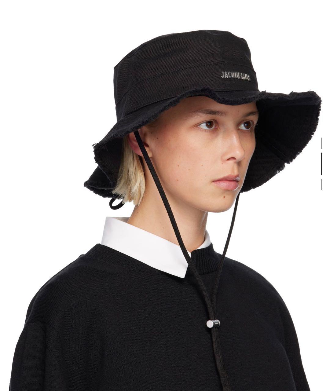 JACQUEMUS Черная хлопковая панама, фото 4