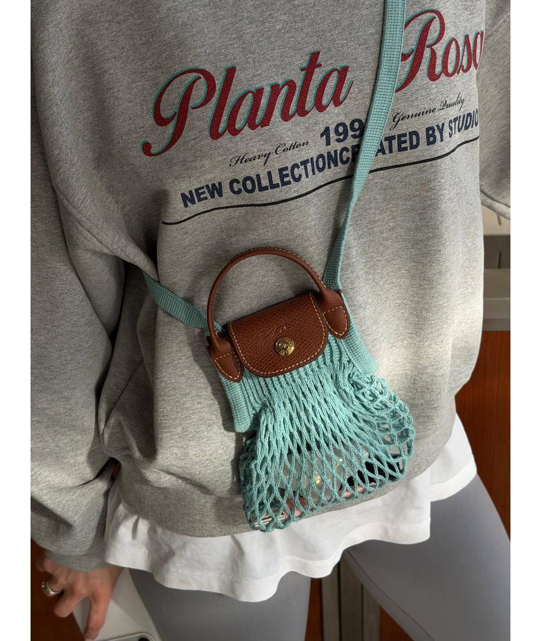 LONGCHAMP Бирюзовая сумка через плечо, фото 4