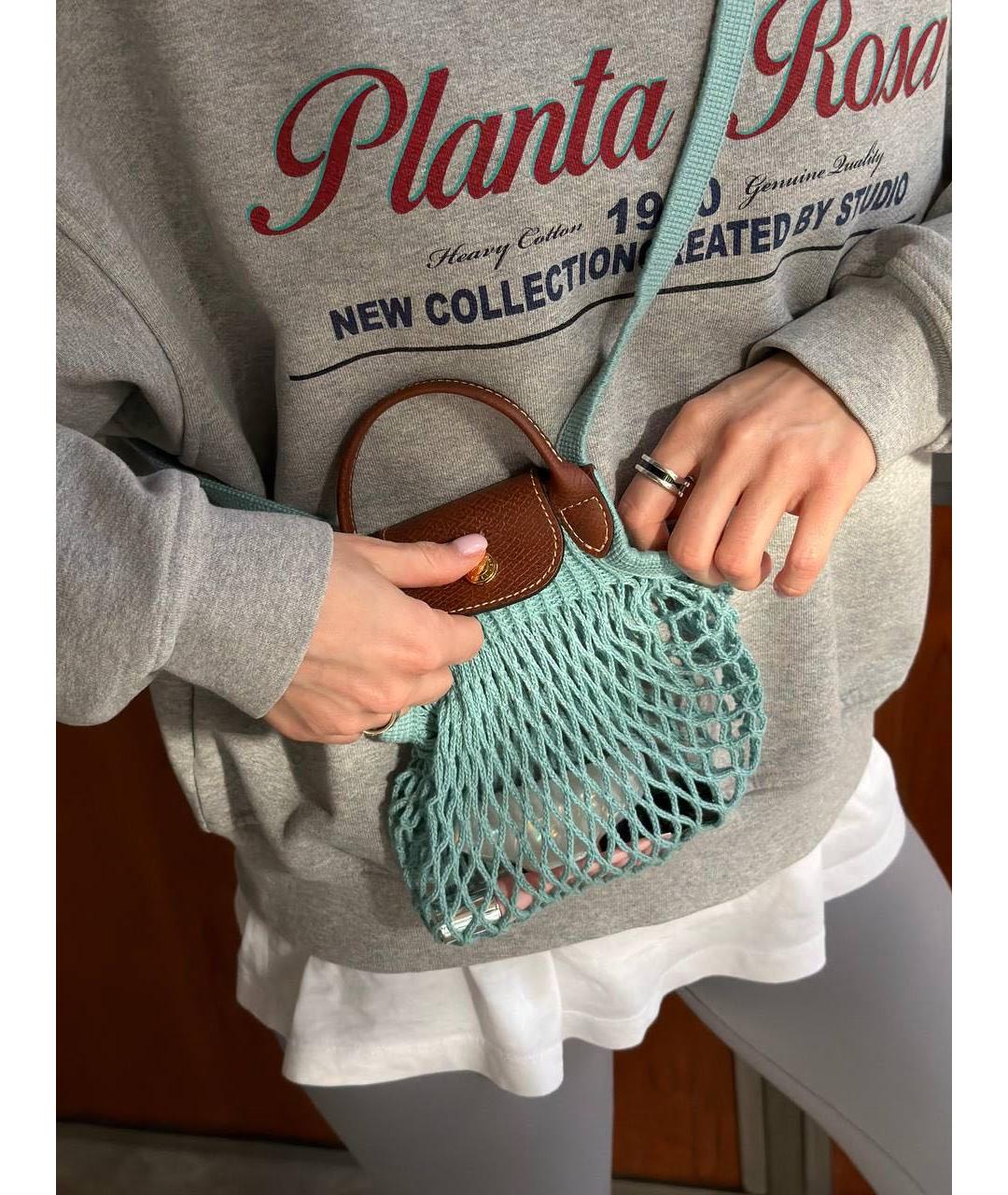 LONGCHAMP Бирюзовая сумка через плечо, фото 5