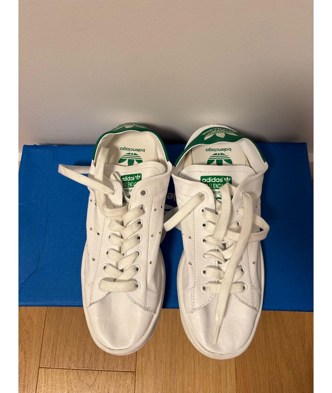 BALENCIAGA Белые кожаные кеды, фото 3