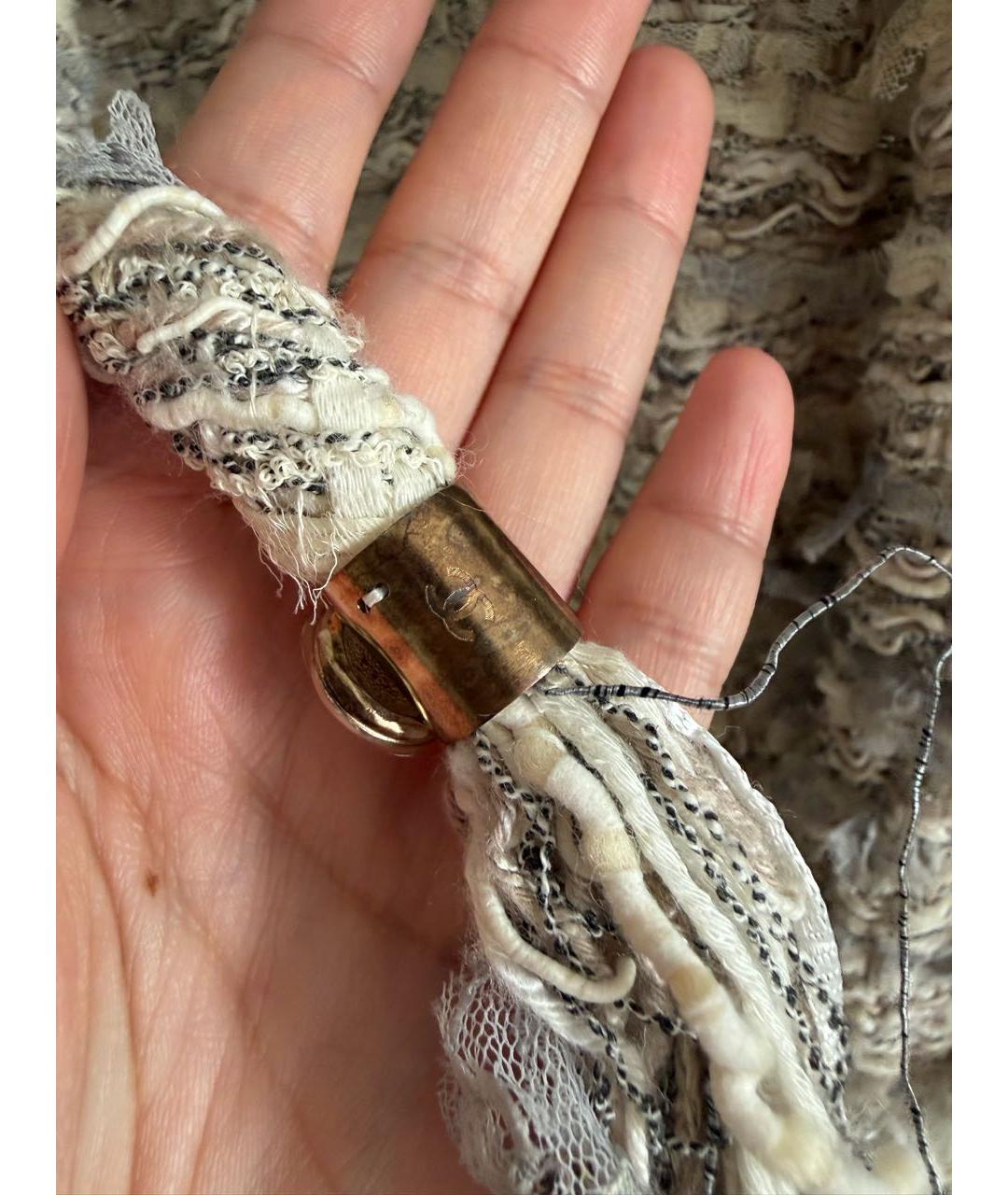 CHANEL Бежевое твидовое повседневное платье, фото 6