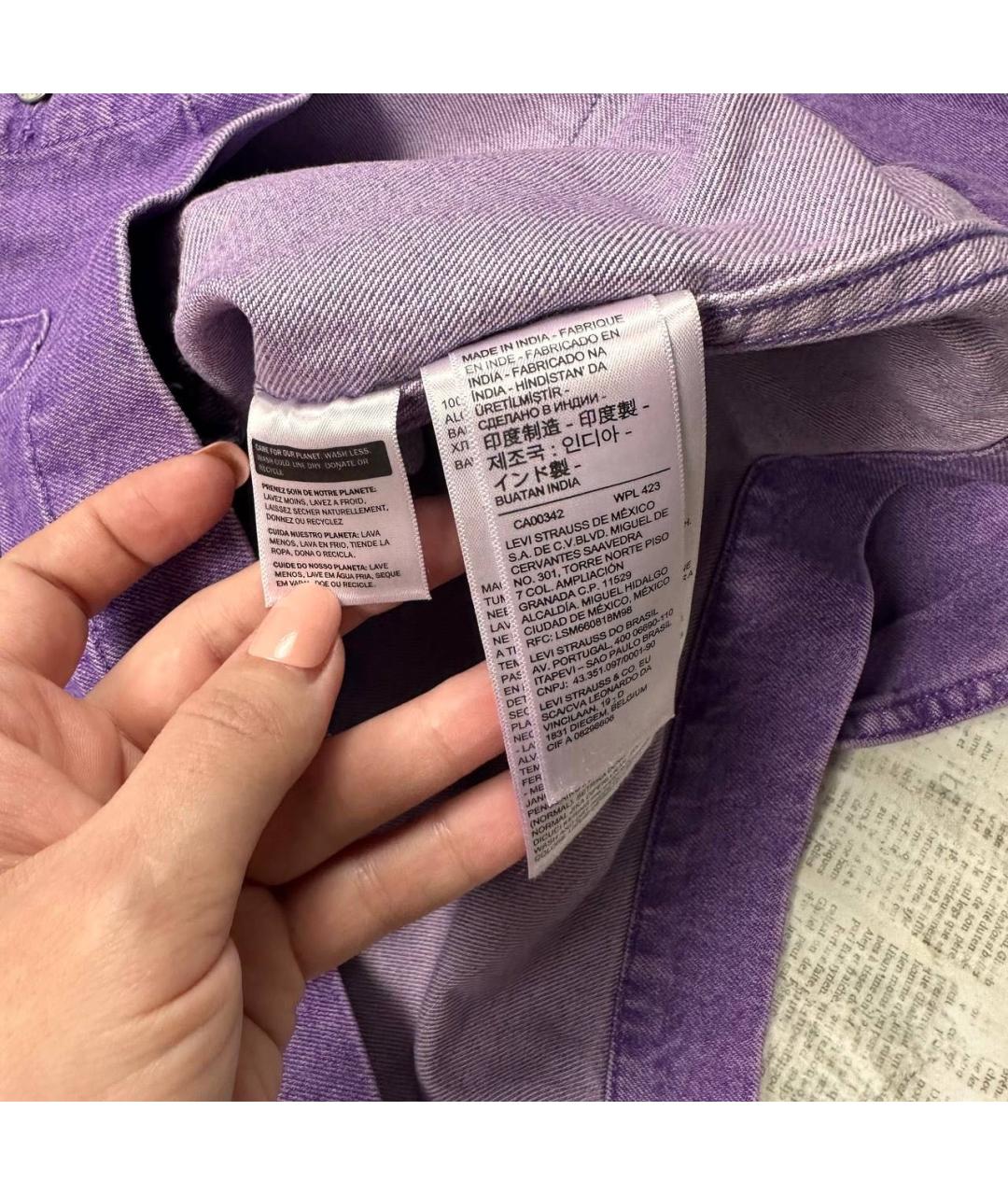 LEVI'S Фиолетовая деним куртка, фото 6