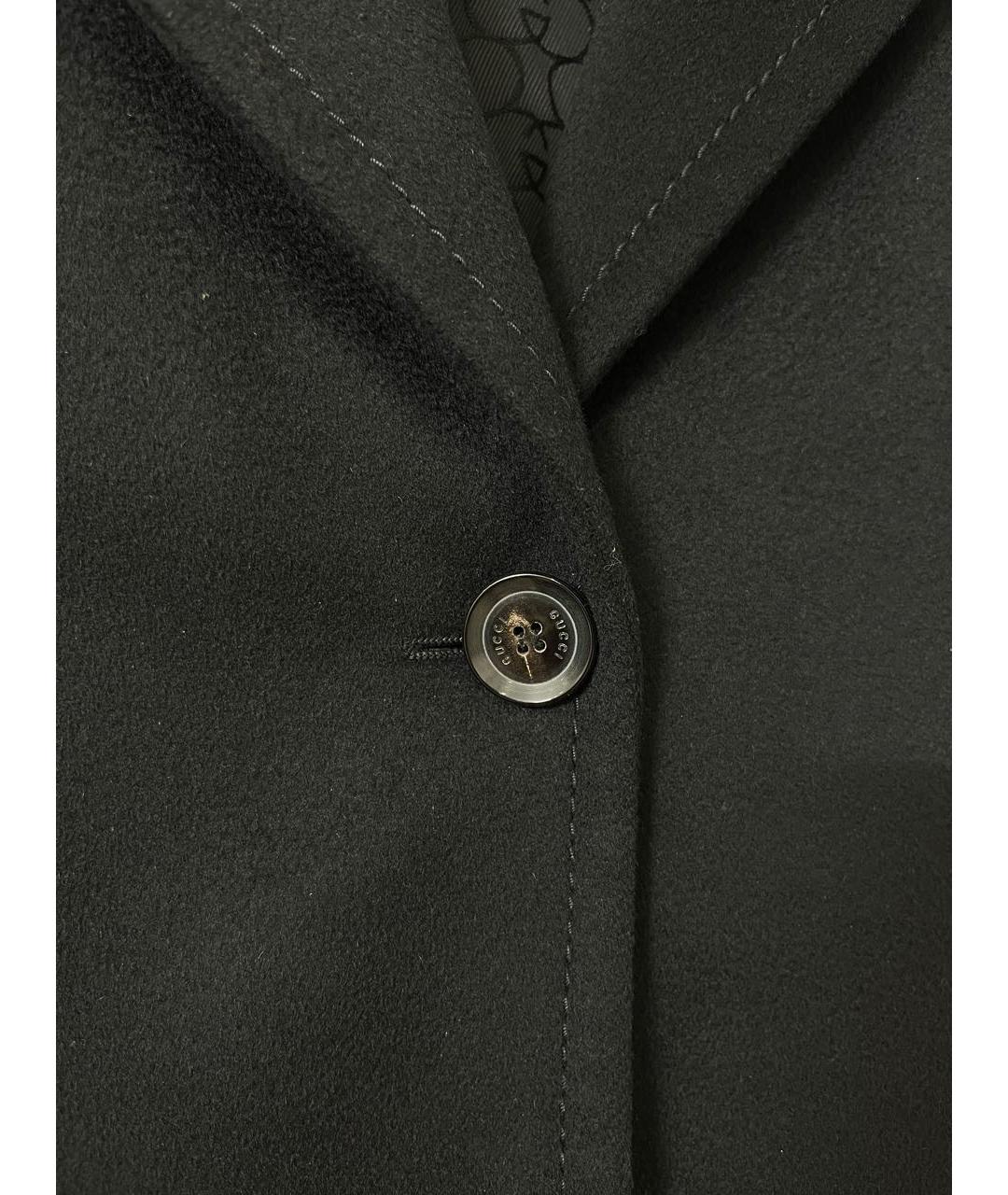 GUCCI Черное шерстяное пальто, фото 4
