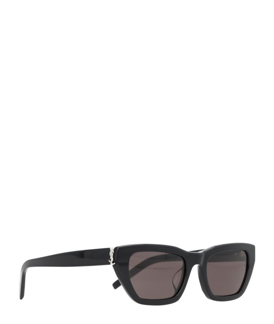 SAINT LAURENT Черные пластиковые солнцезащитные очки, фото 1