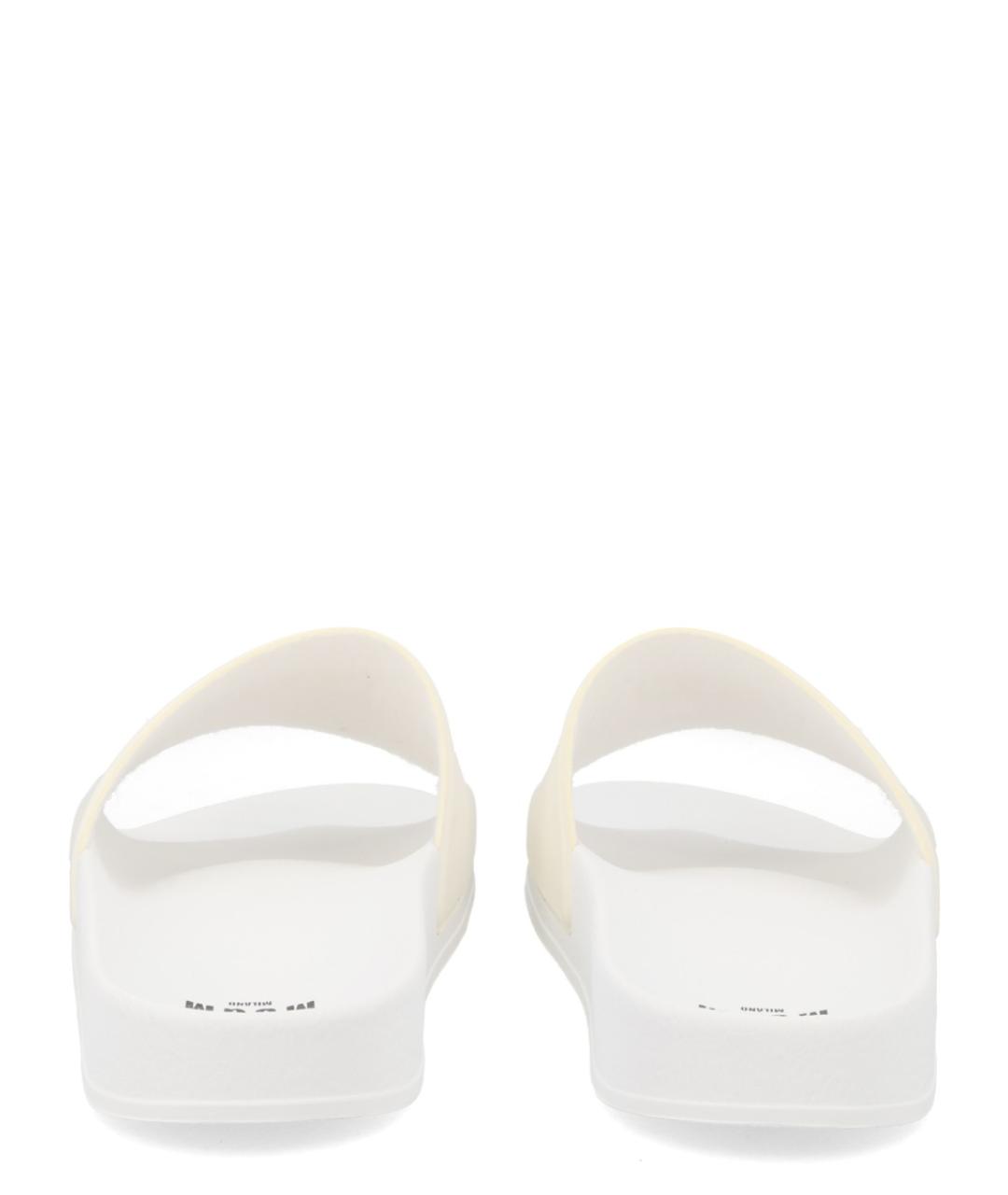 MSGM Белые резиновые шлепанцы, фото 3