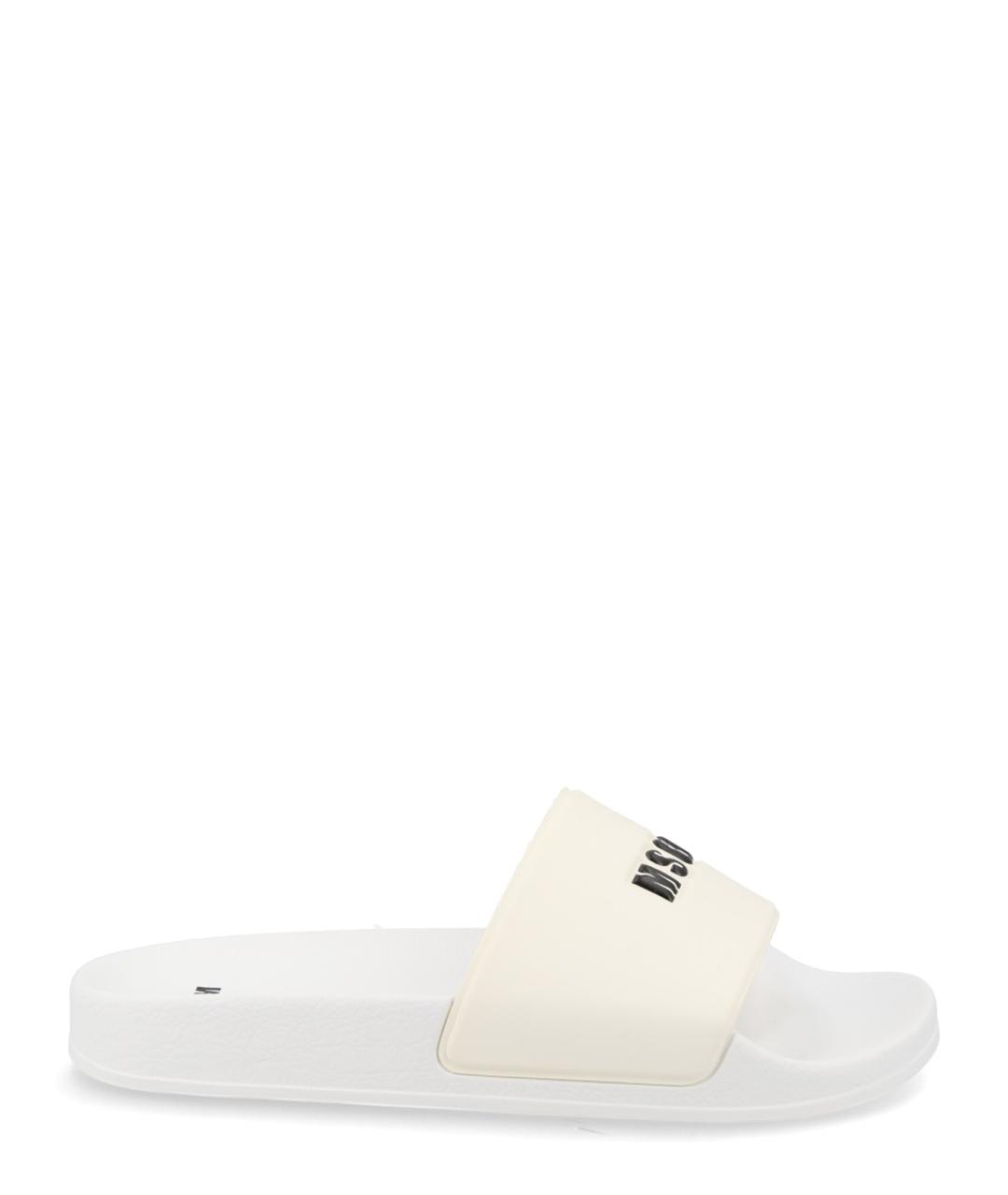MSGM Белые резиновые шлепанцы, фото 1