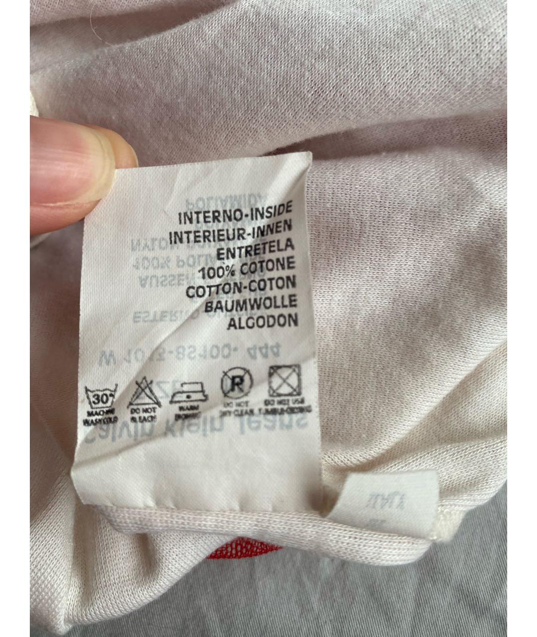 CALVIN KLEIN Красное хлопковое коктейльное платье, фото 8