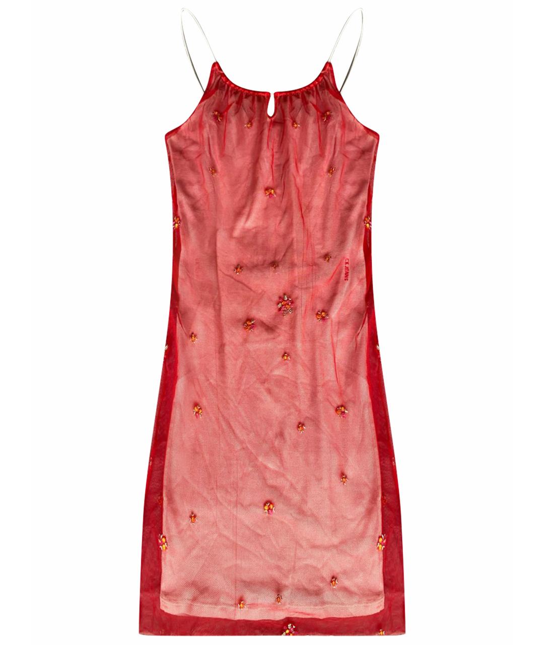 CALVIN KLEIN Красное хлопковое коктейльное платье, фото 1