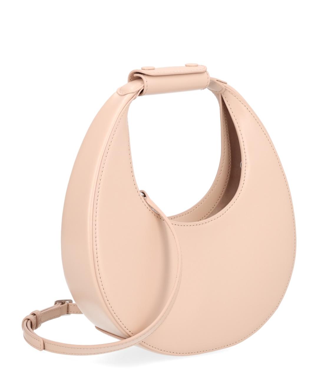 STAUD Розовая кожаная сумка с короткими ручками, фото 2