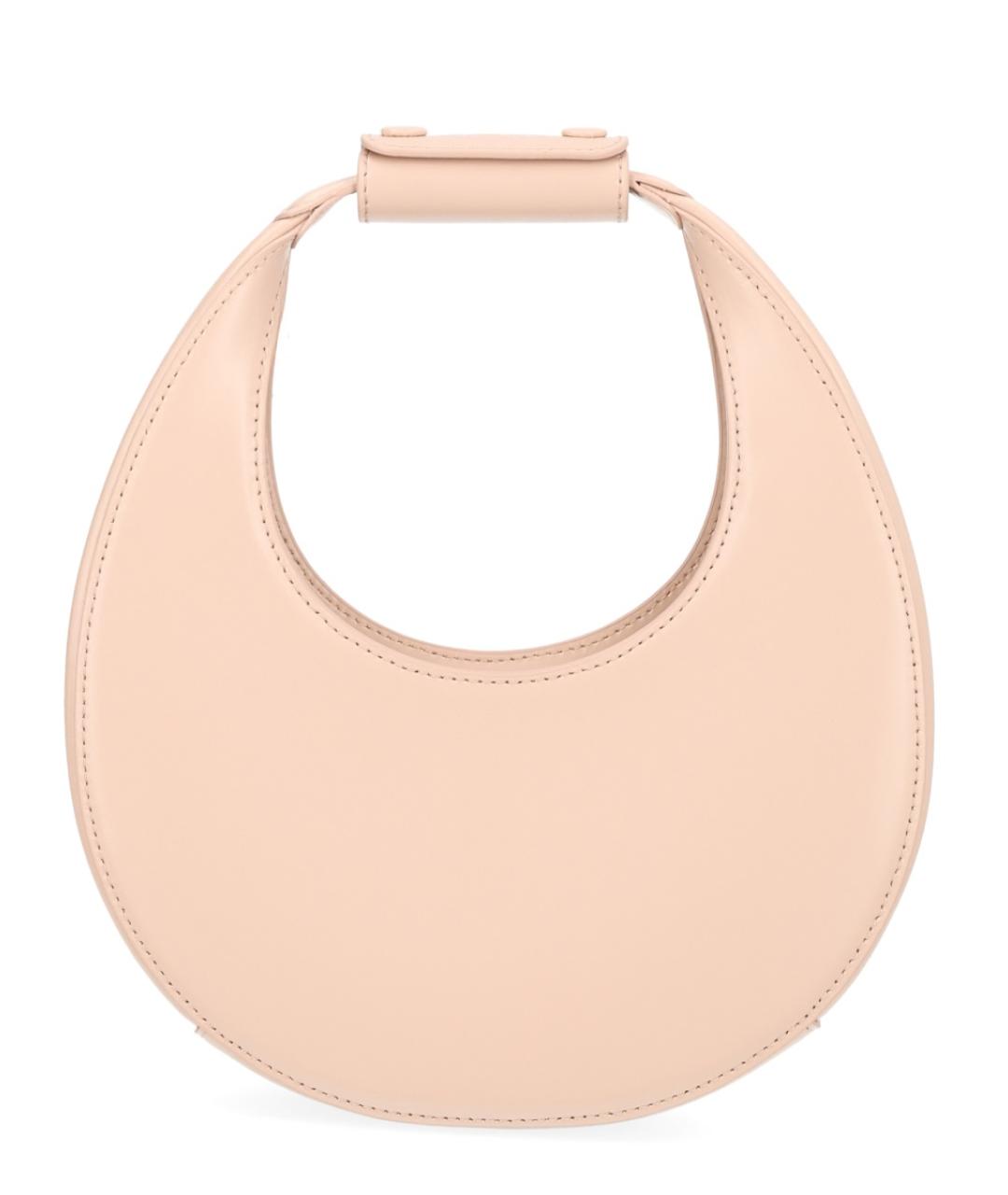 STAUD Розовая кожаная сумка с короткими ручками, фото 1