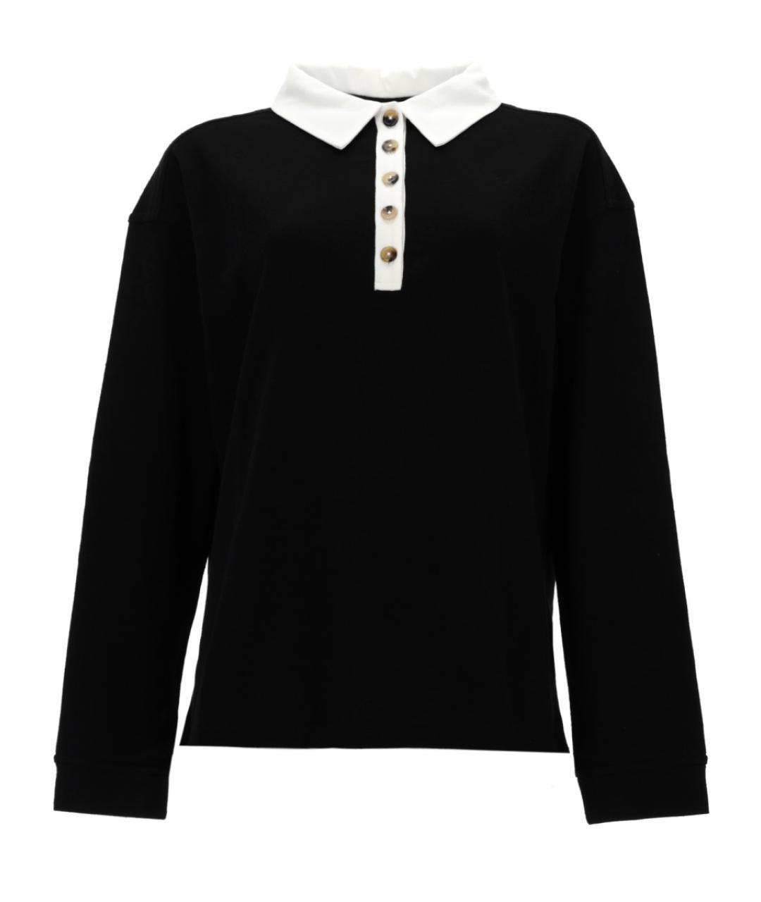 KHAITE Черная шелковая блузы, фото 1