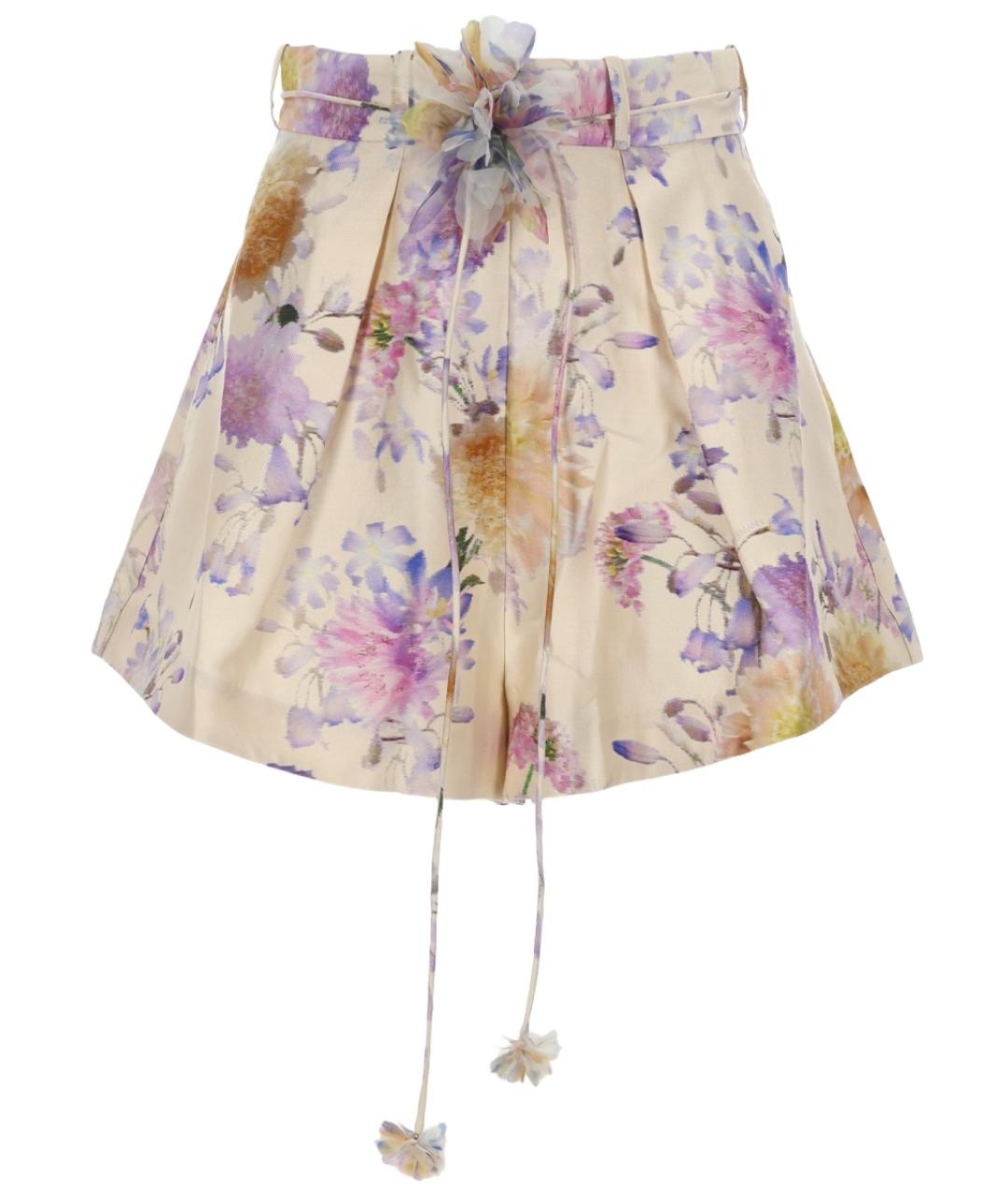 ZIMMERMANN Мульти шелковые шорты, фото 1