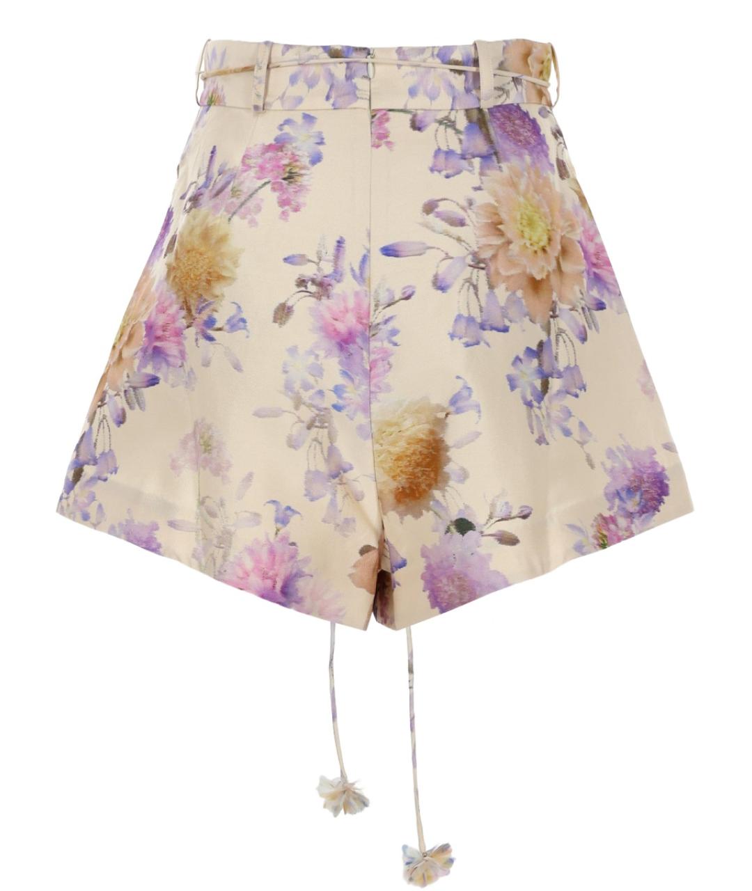 ZIMMERMANN Мульти шелковые шорты, фото 2